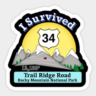 I Survived Trail Ridge Road Sticker